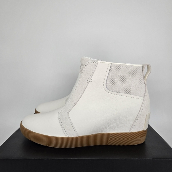 Sorel Shoes - New Sorel Out N About Pull On Wedge Booties Leather Boots Women's Size 8